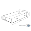 Ledikant met Lade 120x60 cm - Lorenzo III MAXI Wit