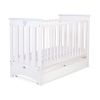 Ledikant met Lade 120x60 cm - Lorenzo III STANDARD Wit Blauw