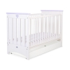Ledikant met Lade 120x60 cm - Lorenzo III STANDARD Wit Purper