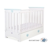 Ledikant met Lade 120x60 cm - Lorenzo MAXI Mint Wit