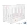 Ledikant met Lade 120x60 cm - Lorenzo MAXI Roze Wit