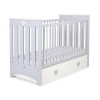 Ledikant met Lade Grijs 120x60 cm- Lorenzo III MAXI
