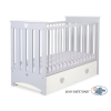 Ledikant met Lade Grijs 120x60 cm- Lorenzo III MAXI