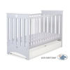 Ledikant met Lade Grijs 120x60 cm - Lorenzo III STANDARD