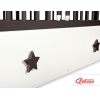 Ledikant met Lade Sterren voor Baby  120x60cm Matras Wielen MAXI Sterren