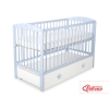 Ledikant met Lade Sterren voor Baby  120x60cm Matras Wielen MAXI Wit Sterren