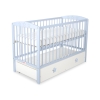 Ledikant met Lade Sterren voor Baby  120x60cm Matras Wielen MAXI Wit Sterren