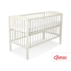 Ledikant voor Baby  120x60cm Matras Wielen Ivoor