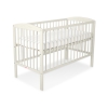 Ledikant voor Baby  120x60cm Matras Wielen Ivoor