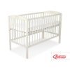 Ledikant voor Baby  120x60cm Matras Wielen   Ivoor