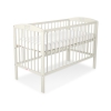 Ledikant voor Baby  120x60cm Matras Wielen   Ivoor
