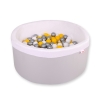 Minky Ballenbak met Ballen 200 st Grijs