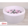 Minky Ballenbak met Ballen 200 st Grijs