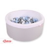 Minky Ballenbak met Ballen 200 st Grijs