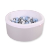 Minky Ballenbak met Ballen 200 st Grijs