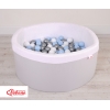 Minky Ballenbak met Ballen 200 st Grijs