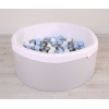 Minky Ballenbak met Ballen 200 st Grijs