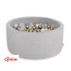 Minky Ballenbak met Ballen 200 st Grijs
