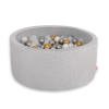 Minky Ballenbak met Ballen 200 st Grijs