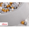 Minky Ballenbak met Ballen 200 st Grijs