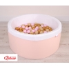 Minky Ballenbak met Ballen 200 st Poederroze
