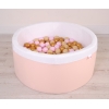 Minky Ballenbak met Ballen 200 st Poederroze