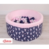 Minky Ballenbak met Ballen 4x50 st Blauw Konijnen
