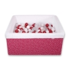 Minky Ballenbak met Ballen 4x50 st Bordeaux Wit-wijnrood