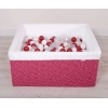 Minky Ballenbak met Ballen 4x50 st Bordeaux Wit-wijnrood