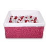 Minky Ballenbak met Ballen 4x50 st Bordeaux Wit-wijnrood