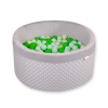 Minky Ballenbak met Ballen 4x50 st Grijs Polkaprikker