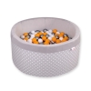 Minky Ballenbak met Ballen 4x50 st Grijs Polkaprikker