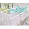 My Sweet Baby Boxbumper Vlecht 180 cm Mint Wit