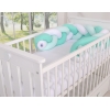 My Sweet Baby Boxbumper Vlecht 180 cm Mint Wit