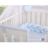 My Sweet Baby Gevlochten Bedbumper voor Babybed 180 cm Blauw Voor Jongens