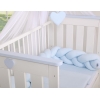 My Sweet Baby Gevlochten Bedbumper voor Babybed 180 cm Blauw Voor Jongens