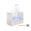 My Sweet Baby Gevlochten Bedbumper voor Babybed 180 cm Blauw Voor Jongens