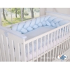 My Sweet Baby Gevlochten Bedbumper voor Babybed 180 cm Blauw Voor Jongens