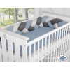 My Sweet Baby Gevlochten Bedbumper voor Babybed 180 cm Grijs Antraciet Pastelblauw