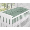 My Sweet Baby Gevlochten Bedbumper voor Babybed 180 cm Pastelgroen