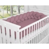 My Sweet Baby Gevlochten Bedbumper voor Babybed 180 cm Pastelviolet