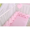 My Sweet Baby Gevlochten Bedbumper voor Babybed 180 cm Roze