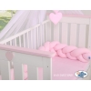 My Sweet Baby Gevlochten Bedbumper voor Babybed 180 cm Roze