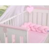 My Sweet Baby Gevlochten Bedbumper voor Babybed 180 cm Roze