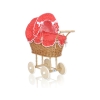 Natuurlijke Poppenwagen van Riet Rood Polkaprikker