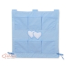 Opbergtas voor Ledikant - Harten Blauw