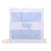 Opbergtas voor Ledikant - Harten Blauw Geruit
