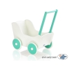 Poppenwagen Hout Mint Wit