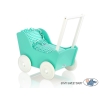 Poppenwagen Hout Mint Wit