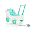 Poppenwagen Hout Mint Wit